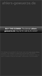 Mobile Screenshot of ahlers-gewuerze.de
